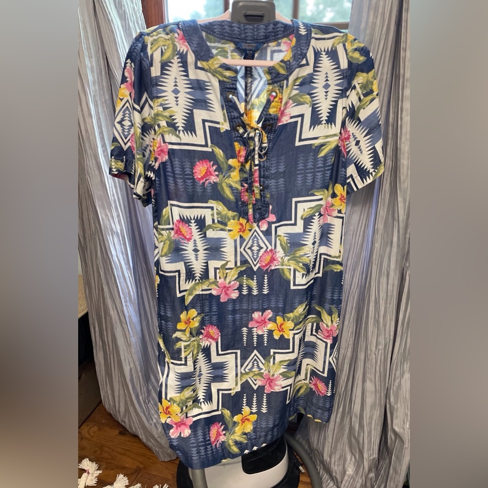 TOMMY BAHAMA PENDLETON shift Dress. Aztec VACATION VIBES
